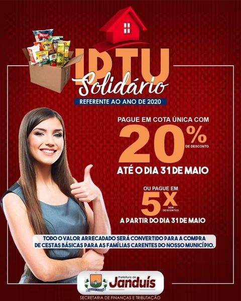 IPTU SOLIDÁRIO: CONTRIBUA PARA UMA CIDADE CADA VEZ MELHOR